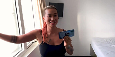 Chubby Asian whore deserves to be a professional dick fucker