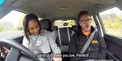 18yr Black Teen 18+ Filled Up By Her Driving School Teacher In Car & Outdoor