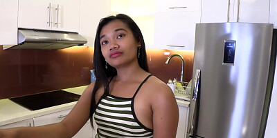 Cute Filipina maid is getting fucked by a rich person