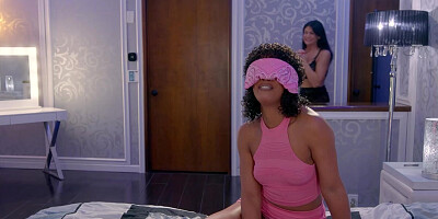 Three women in lingerie having a night to remember