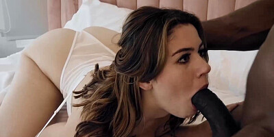 Interracial banging by a BBC for brunette Ellie Nova