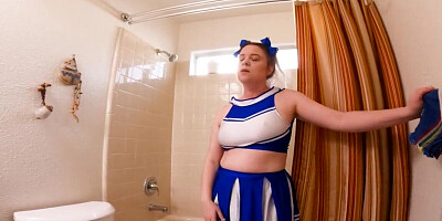 Stepsister shows her tubby body and gets fucked in POV