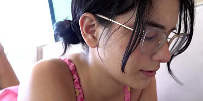 Desi babe using her barely legal feet to keep him hard