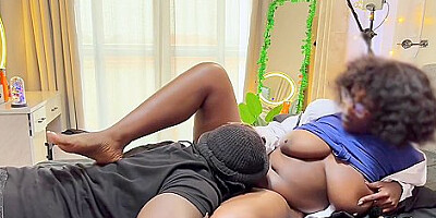 Lonely Big Ass Ebony Amateur Lily Blume Gets A Thick Creampie Before Going To Work