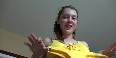 Pov - Elena Koshka Undresses And You Finger Her For A Bit, Before She Starts Sucking You Off. Soon Youre Fucking Her From Behind
