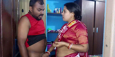 Girthy cock penetrating the busty Indian bimbo