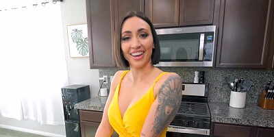Pervy mommy with big boobies is getting fucked in POV