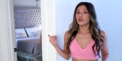 Stepbro gets lucky with this tight hottie who NEEDS dick