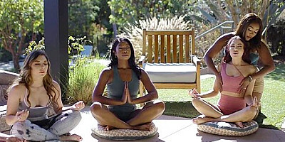 Yoga Class Turn Into Hot Sex Session Between Chanell Heart And Sabina Rouge