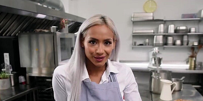 Blonde Latina banged in a POV kinky fuck scene