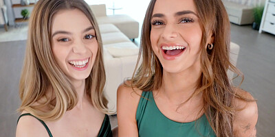 Molly Little fucks stepbrother and girlfriend Nikki Nicole