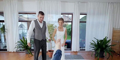 Bride with a hot body takes cock and her cuck is NOT happy
