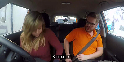 Ryan Ryder In 34f Boobs Bouncing In Driving Lesson
