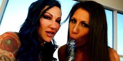 Tattooed women smut with cute Makayla Cox from PUBA