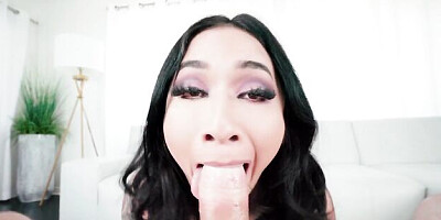 Face-fucking session with a passionate brunette Avery Black