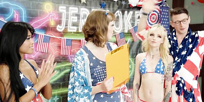 Pretty Ember Snow and Kate Bloom's teen 18 (18+) scene