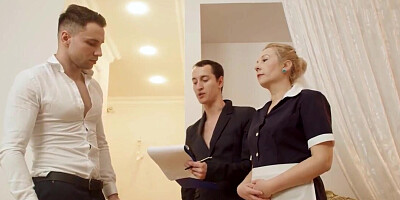 Room service lady gets to enjoy a younger dick inside