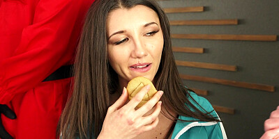 Teen Andi Rose shares her stepbrother's cock with her friend Maya Woulfe