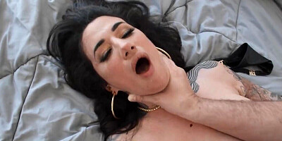 Arabelle Raphael gets to enjoy hardcore sodomy on a bed