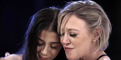 Creepy couple enjoying hot sex in a taboo threesome