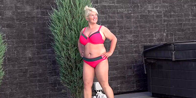 Old women with chubby bodies show off in a compilation