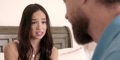 Submissive teen girl loves that her stepdad is so hung