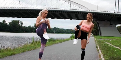Brittany Bardot is happy to bang in a public threesome