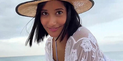 Complete stranger gets to fuck her hole on the beach