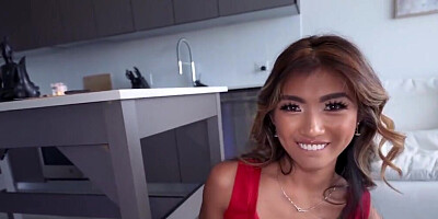 Provocative Asian teen is happy to get dicked down