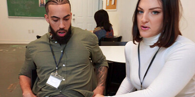 Slut Lucy Lotus seduces a coworkers and gets fucked in the office