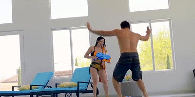Bikini babe wants this dude to make out with her first