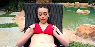 Luring horny teen to fuck his hard cock big time