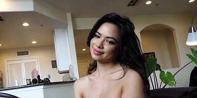 Hot Asian exchange student is bored and wants a dick