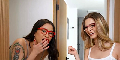 Hot teens Jasmine Wilde and Molly Little get railed