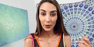 Skinny whore Natalia Nix strips her fishnet top to fuck hard