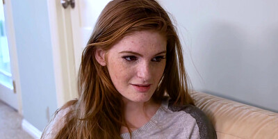 Spanking from daddy for petite redhead Faye Reagan