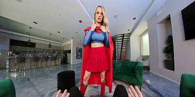 Emma Hix - Busty Blonde Supergirl Fucks In Heels In Dc Comics Cosplay Parody