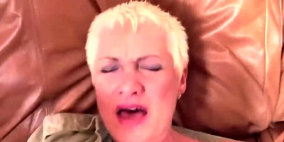 Flirtatious grandma likes to swallow a young throbbing cock
