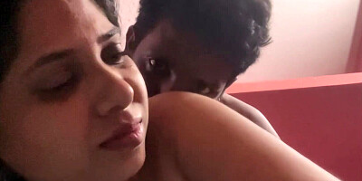 Busty girl with a great figure is fucked by an Indian
