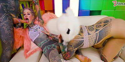 Ggbb Anal Dap And Dp Foursome With Double Blowjob And Ass To Mouth - Lily Lu And Nikolaz Zpageti