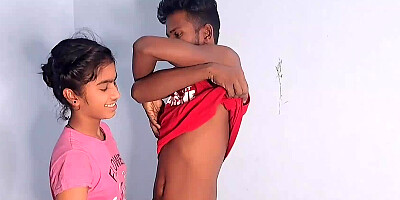 Hot girl with small boobs is making a sex tape