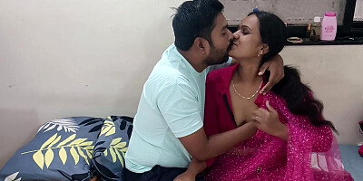 Chubby man and his wife are making love in the bedroom