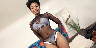 Big Booty Ebony Model Strips For The Big Boss Gets Pussy Rammed In Job Interview