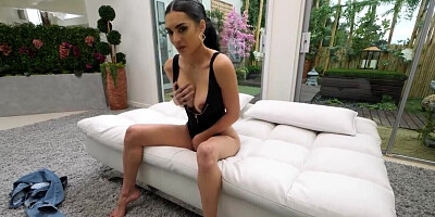 Sensational Latin girl gets to take his big dick deeper