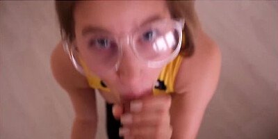 Morning blowjob that turns into rough mouth-fucking