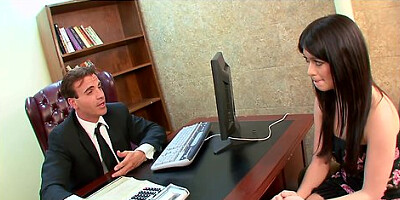 Hot Ashlyn Rae Milks Her Swinging Cock Boss!
