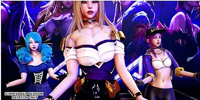 [mmd] Gfriend - Glass Bead Sexy Kpop Dance Ahri Akali Kaisa Seraphine Gwen Kda League Of Legends
