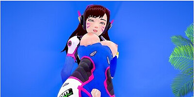 D.va Covered In Cum! Overwatch 3d Hentai With Gamer Girl