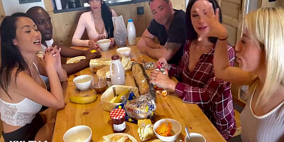 Ricky Mancini, Megane Lopez And Clea Gaultier - Orgy In A Mountain Chalet