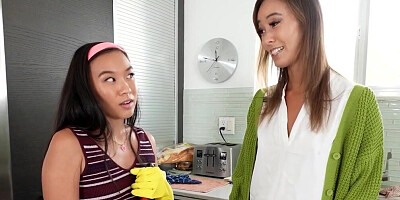 Horny teen lesbians are back to lick and fuck hardcore